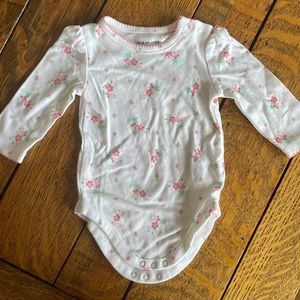 Janie and Jack | Floral Long Sleeved Onesie | 3-6m